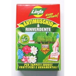 Linfa Antimuschio rinverdente, per tappeti erbosi fruttiferi e ornamentali 1.5 kg.